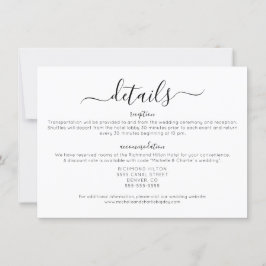 Invitation Élégant minimaliste Détails simples du Mariage