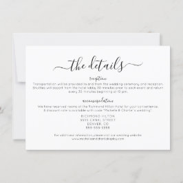 Invitation Élégant minimaliste Détails simples du Mariage