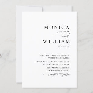 Invitation Élégant minimaliste Mariage de calligraphie