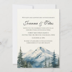 Invitation Élégant minimaliste moderne Mariage de forêt de mo