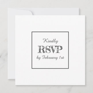 Invitation Elégant minimaliste simple mariage photo RSVP