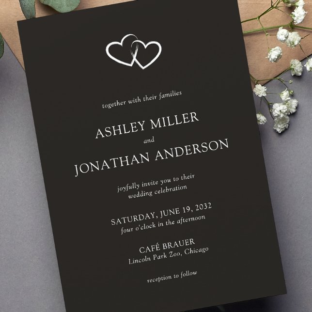 Invitation Élégant Moderne Éléments simples Mariage (Créateur téléchargé)
