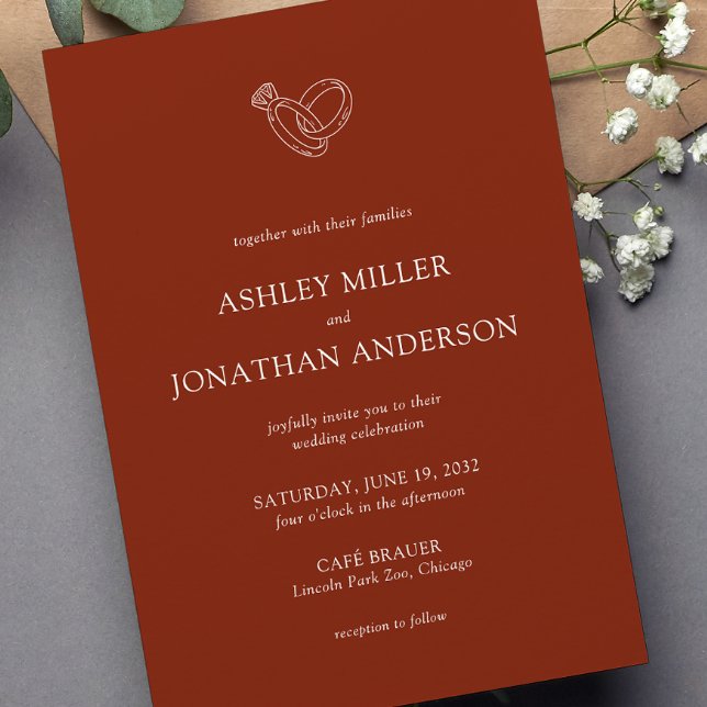 Invitation Élégant Moderne Éléments simples Mariage (Créateur téléchargé)