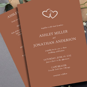 Invitation Élégant Moderne Éléments simples Mariage tout-en-u