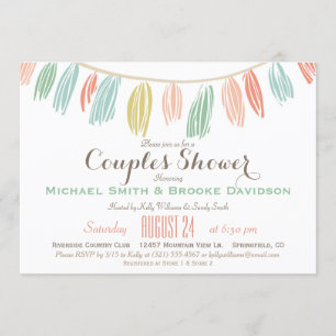 Invitation Elégant, moderne Wedding shower Couples