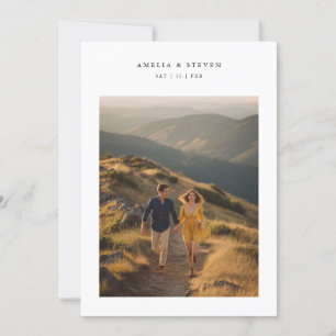 Invitation Élégant Monogramme minimaliste Mariage photo