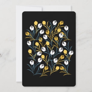 Invitation Élégant motif floral de Tulipe