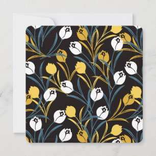Invitation Élégant motif floral de Tulipe