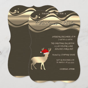 Invitation Élégant Noël Père Noël chapeau, fête de Noël
