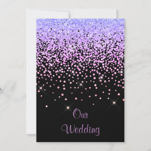 Invitation ELEGANT Nouveau cristal diamant mariage lilas