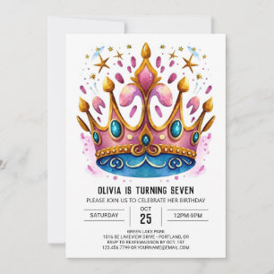 Invitation Elégant Nouvel Anniversaire de la Couronne Princes