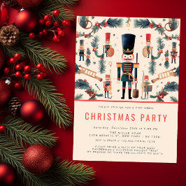 Invitation Élégant Nutcracker Fête de Noël moderne