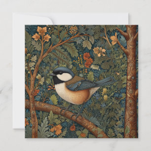 Invitation Élégant oiseau de la forêt dans le style Art nouve