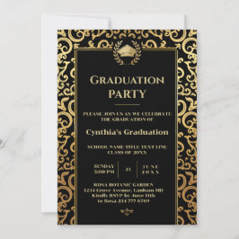Invitation Elégant or Frame Graduation Party