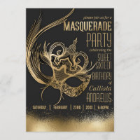 Elégant or noir Mascarade Masque Sweet sixteen