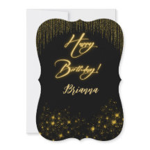 Elégant or sur Noir Anniversaire