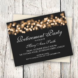 Invitation Élégant Parti de retraite Gold Hollywood Glam