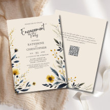 Élégant Parti d'engagement Fleur sauvage Beige