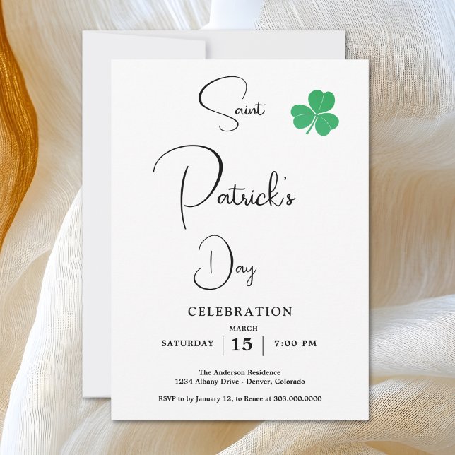 Invitation Élégant parti Jour de la Saint Patrick (Créateur téléchargé)