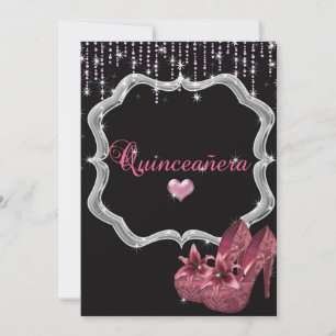 Invitation Elégant, Parties scintillant, Quinceanera Invitati