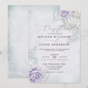 Invitation Élégant Pastel Lilac Roses