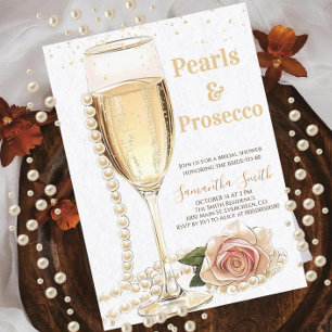 Invitation Elegant Pearls et Fête des mariées de parti de Pro