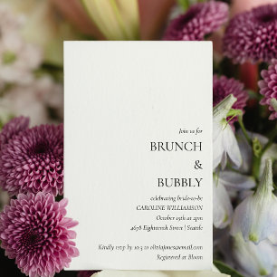 Invitation Élégant Petit Déjeuner Élégant Bubbly Enterrement