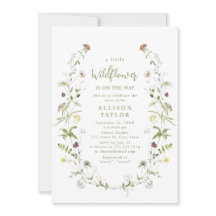 Elégant petit Fleur sauvage Baby shower rustique B