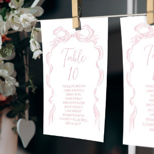 Invitation Élégant Pink Draw Table Nombre de sièges