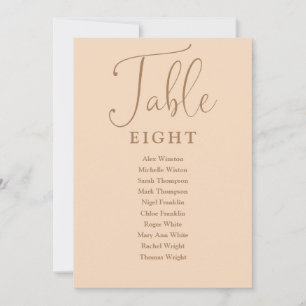 Invitation Élégant Poche Doux Sièges Numéro de tableau