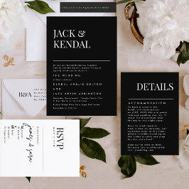 Invitation Élégant Premium | Mariage de noms modifiables