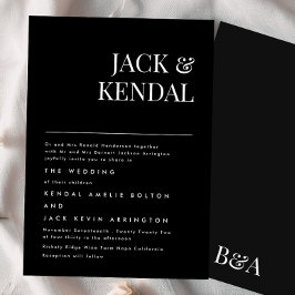 Invitation Élégant Premium | Mariage de noms modifiables