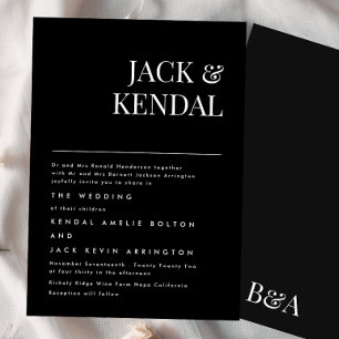 Invitation Élégant Premium Mariage de noms modifiables