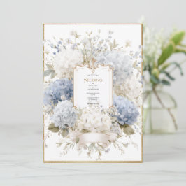 Invitation Elegant Purple Hydrangeas Vintage Wedding