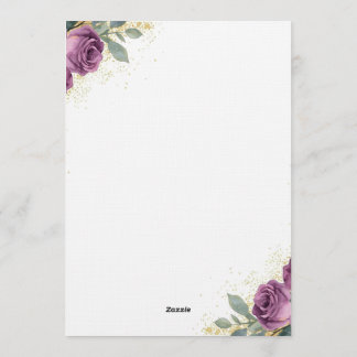 Invitation 👉 Elegant Purple Wisteria & Gold Floral Wedding I