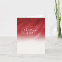 Elegant Red & Gold Abstract Folded Christmas Invit