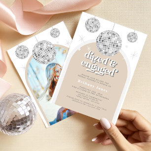 Invitation Elegant Retro Disco Groove Fête des mariées photo