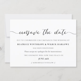 Invitation Élégant romantique Désenregistrer la date mariage