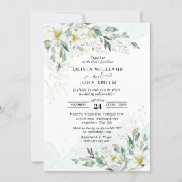 Invitation Elégant Romantique Eucalyptus verdure - F001 Invit