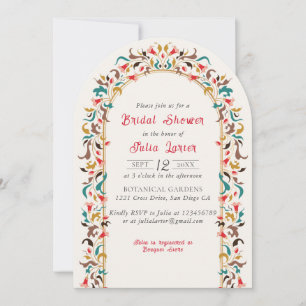 Invitation Élégant Romantique Moderne Couronne Florale Shower