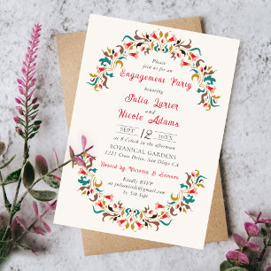 Invitation Élégant Romantique Moderne Fleur Mariage
