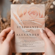 Élégant Rose de pêche Mariage officiel