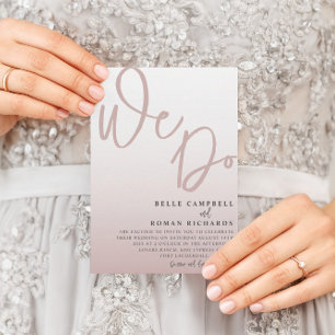Invitation Élégant Rose Gold Nous Nous Marions
