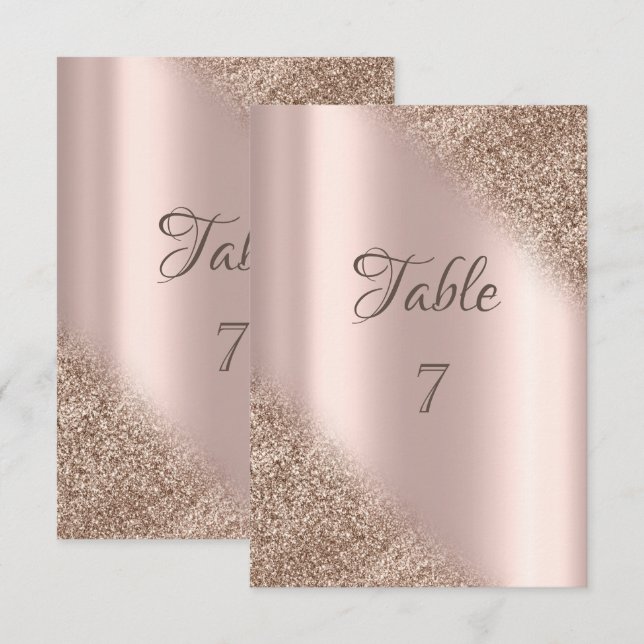 Invitation Elégant Rose Gold Parties scintillant Ombre (Devant / Derrière)