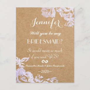 Invitation Élégant Rose moderne simple Floral Faux Argent