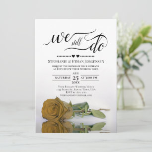 Invitation Elégant Rose Or Ochre Nous Faisons Toujours Vow Re