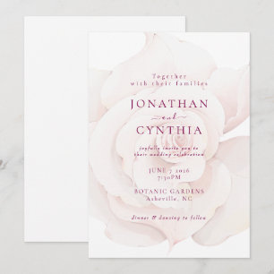 Invitation Élégant rose rose rose rose rose rose Aquarelle Ma