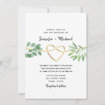 Elégant Rustique Eucalyptus Vert Mariage Invitat