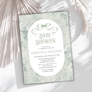 Invitation Élégant Sage Baby shower neutre de genre