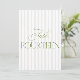 Invitation Elégant Sage Green & Beige Mariage 14 Numéro de ta